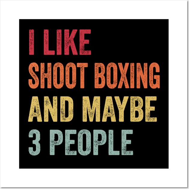 I Like Shoot Boxing & Maybe 3 People Shoot Boxing Lovers Gift Wall Art by ChadPill